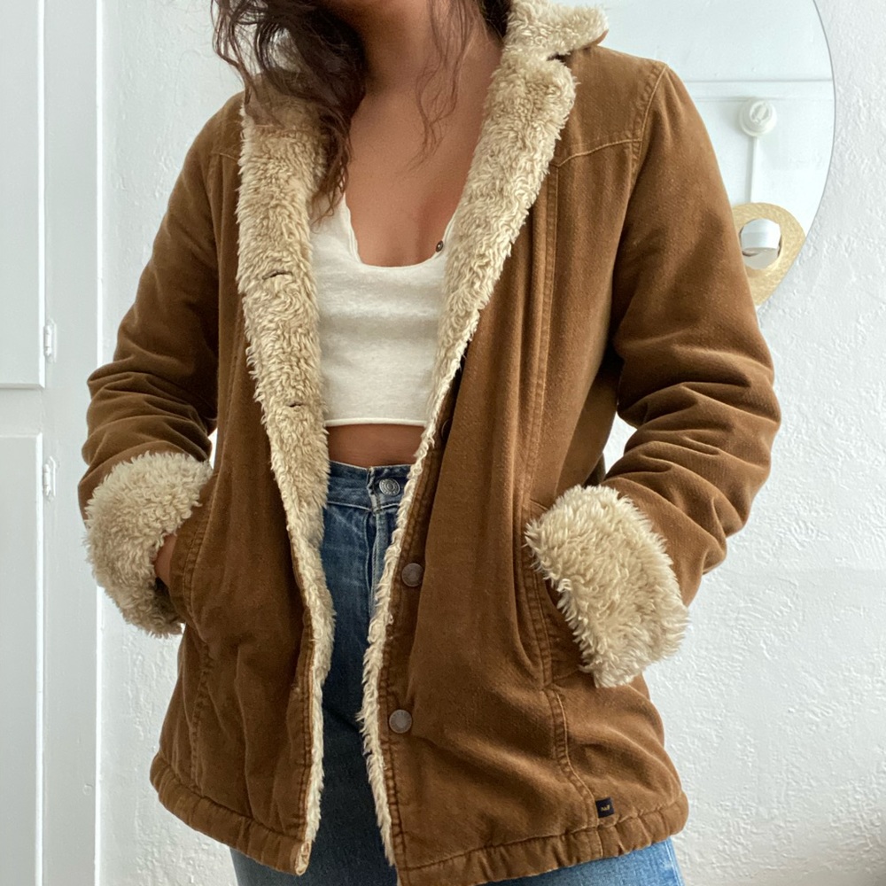 Abercrombie and Fitch Vintage Sherpa Brown Jacket